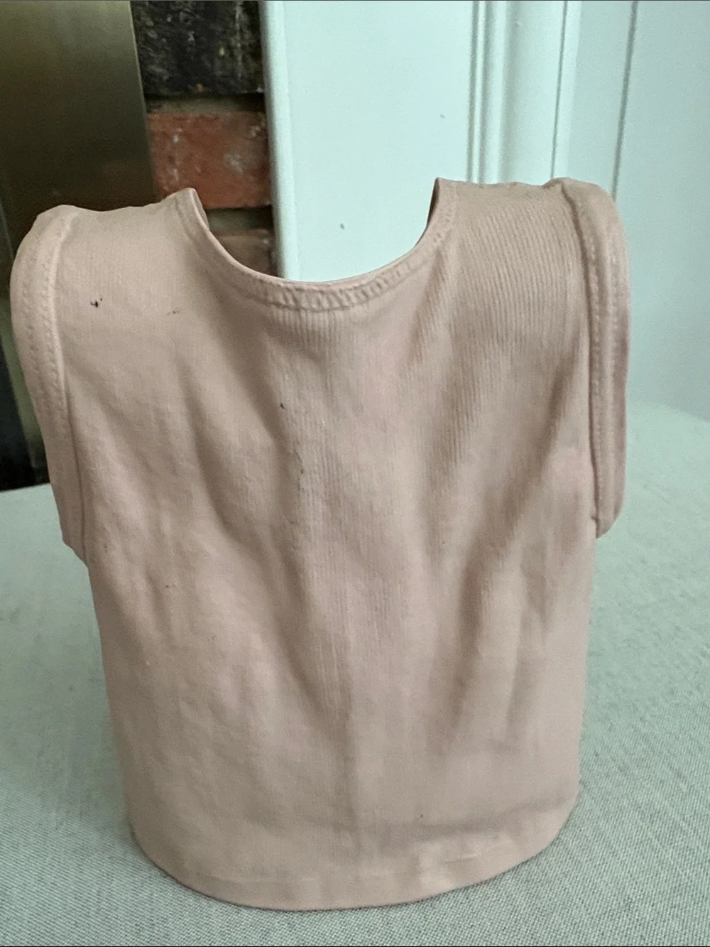 7.5” Pop Art Pink Ceramic Tank T-Shirt Vase Sculpture by Michel Harvey Vintage